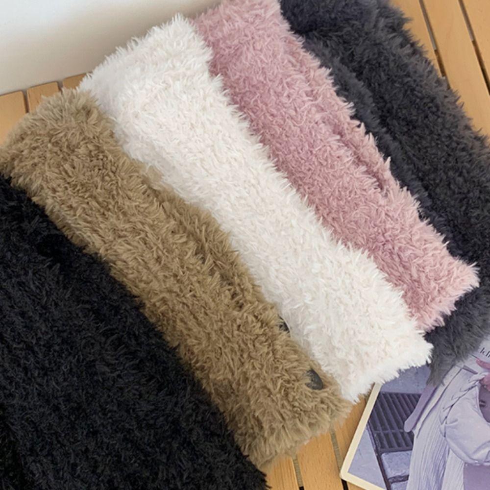 Fluffy Long Ears Beanie Ear Protection Hat Winter Plush Hat Leisure Bunny Ear Hat  Children