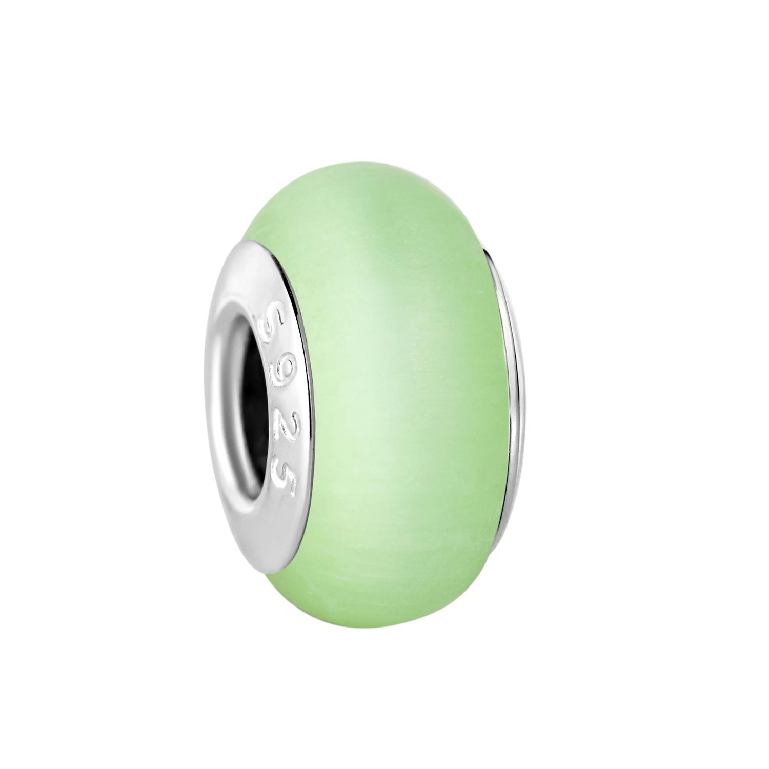 Bunte Kupfers Katzenaugen Matt Murano Charm Passt auf Echtes Armband Murano Glas Charms Perle DoItYourself Damenschmuck Geschenke beige