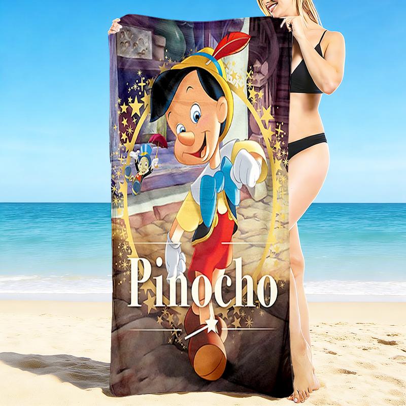1Pc Pinocchio'S Magical Adventure Beach Towel, Quick Dry, Multi-Use for Beach Pool Gym Yoga Home Travel, Christmas, Halloween, Xmas Gift M929294