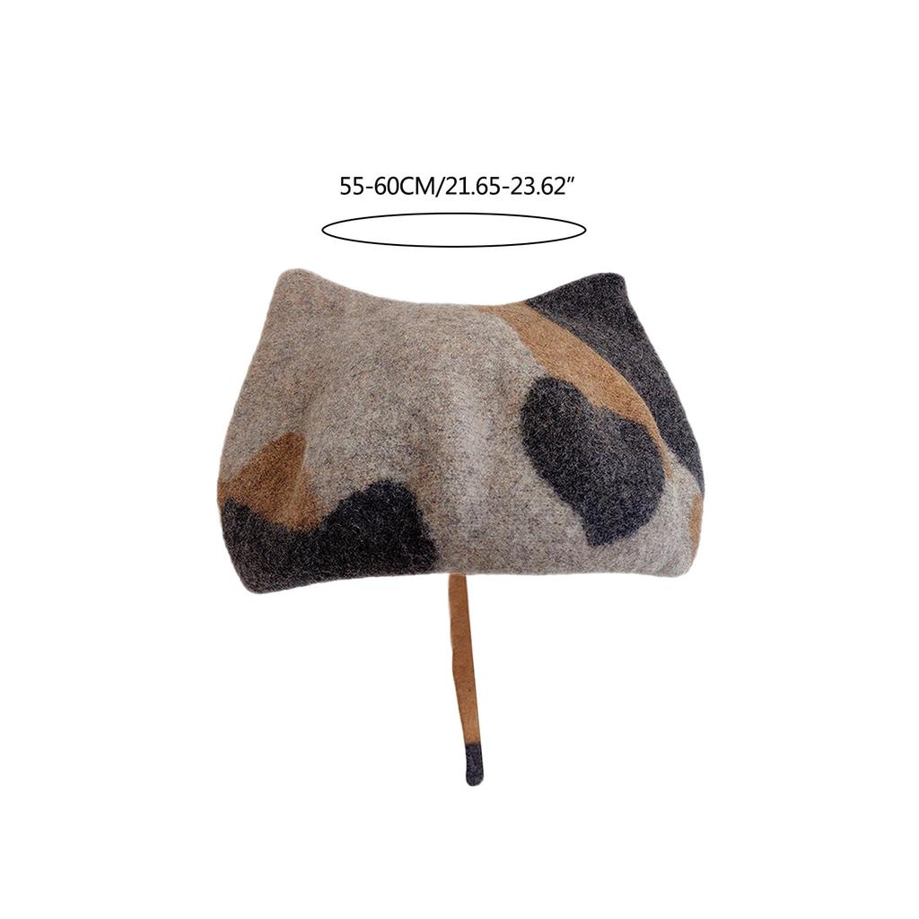 Girls Woman Cat Ear Berets Artist Painter Hat Subculture Adult Adjustable French Hat for Camping Shopping Traveling