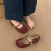 Spring and Autumn New Silver Inner Height Increase Mary Jane Shoes Round Head Light Mouth Word with Commuting Single Shoes Women's Shoes