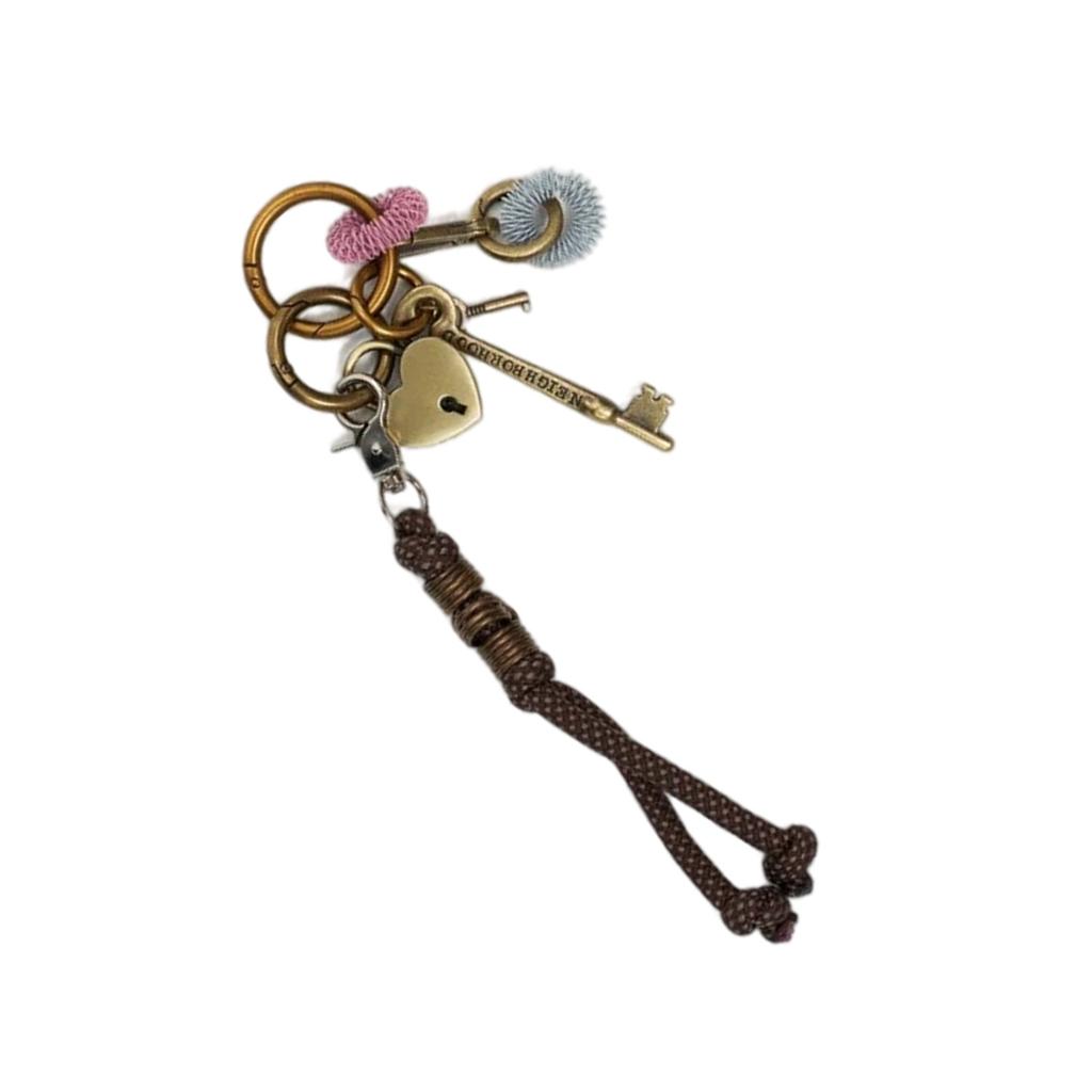 Vintage Heart Key Pendant Handcraft Designs Sturdy Alloy Materials Portable for Fashion Enthusiasts and Retro Lovers