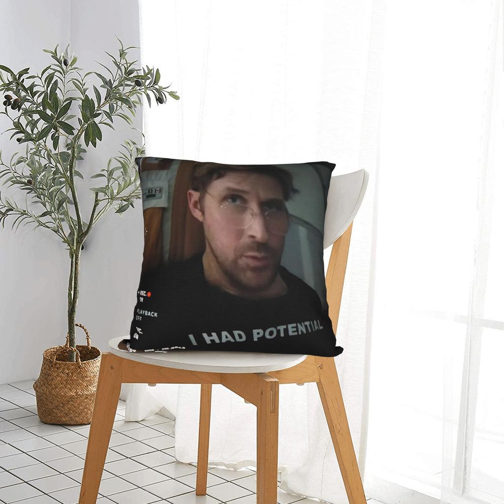 Project Hail Mary I Had Potential Square Pillow Case Ryland Grace Rockys Cushion Cover Custom Pillowcase for Car 18"x18"