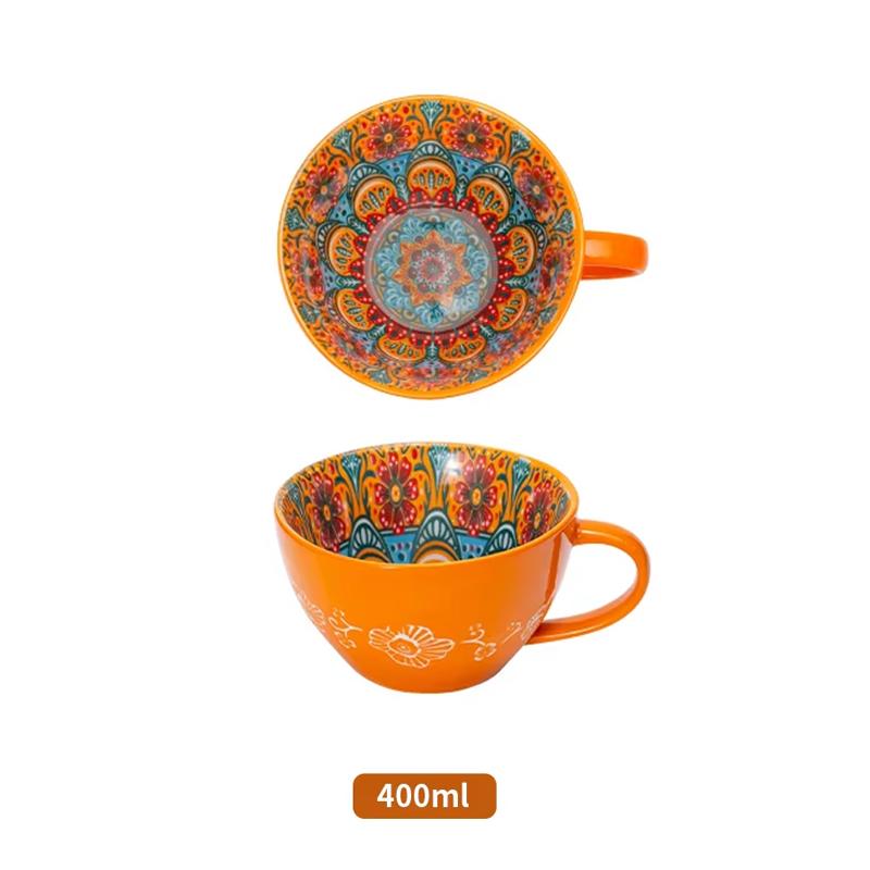 Český keramický snídaňový hrnek s vysokým vzhledem, ovesný hrnek s velkou kapacitou, hrnek na vodu, mikrovlnný hrnek na mléko a kávu