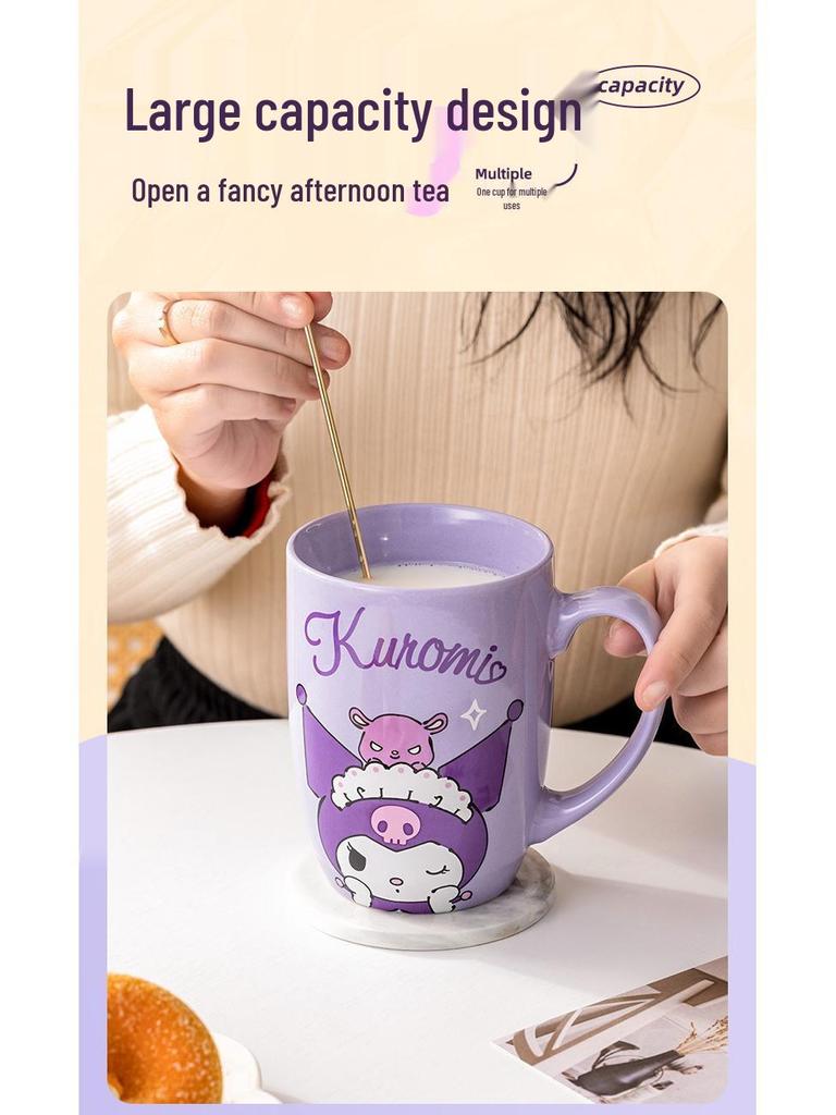Sanrio Ceramic Mug with Handle - Cute Coffee and Milk Cup for Couples