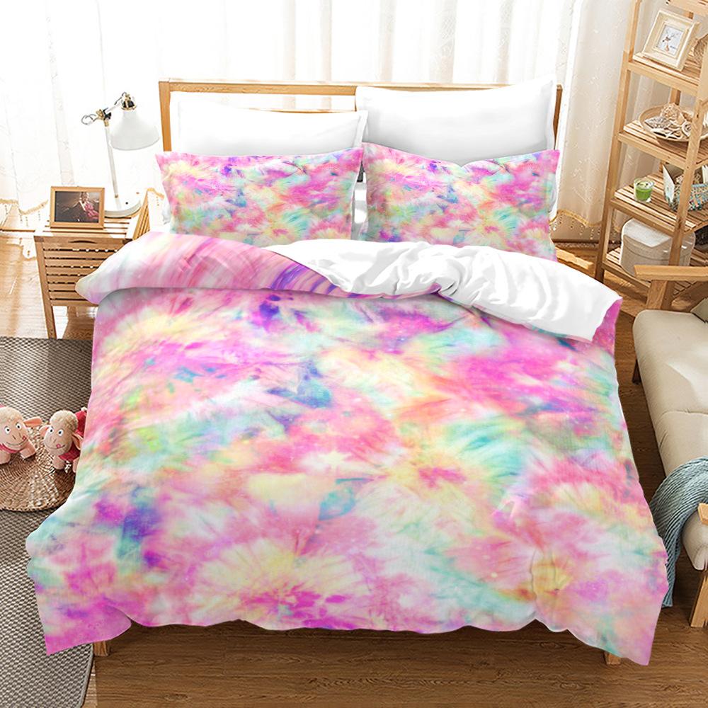 Dream Halo Dyeing Bedding Set Single Double Twin Size For Girls Kids Beauty Home Decor Soft Bedclothes Colorful Duvet Cover Set