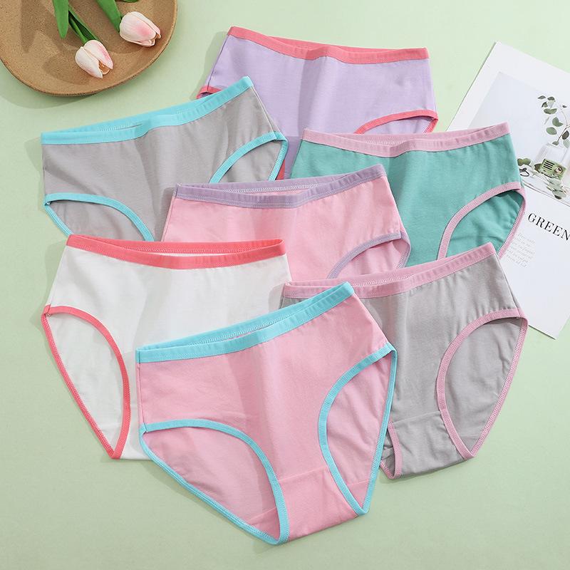 Available: Candy Color Breathable Girls' Triangle Briefs – Comfortable, Solid Color Underwear That Doesn't Pinch