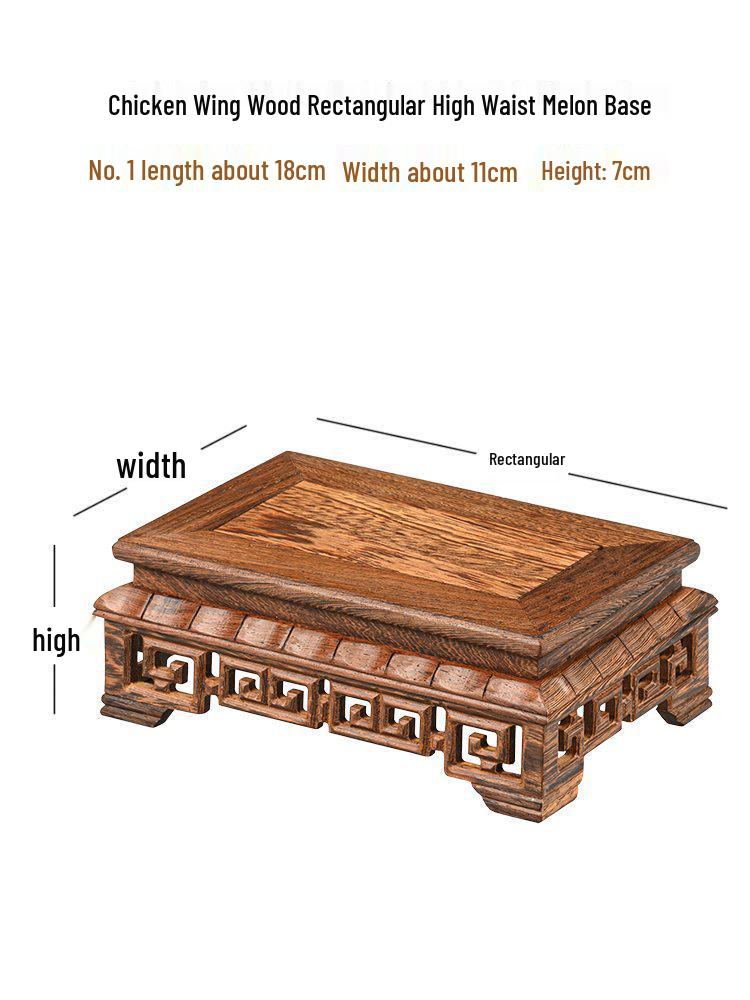 Massivholz-Displaybasis für Flügelhandwerk, Vase, Bonsai, Buddha-Statue oder Teekanne