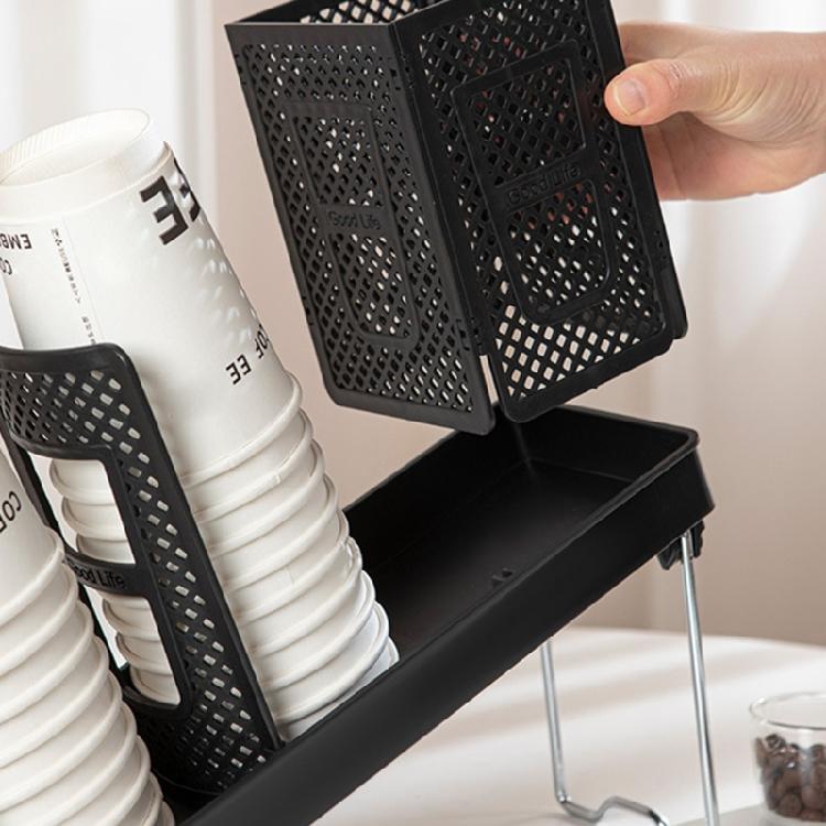 Practical Detachable Coffee Corner Organizer For Pods Cups And Drinking Straws Drinkware Display Stand