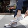 2022 Women's Ethnic Style Breathable Hand-Woven Elastic Band Casual Flat Shoes