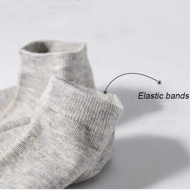 5 perechi de șosete de femei șosete sport respirabile șosete de barcă de culoare solidă poliester confortabile glezne alb negru