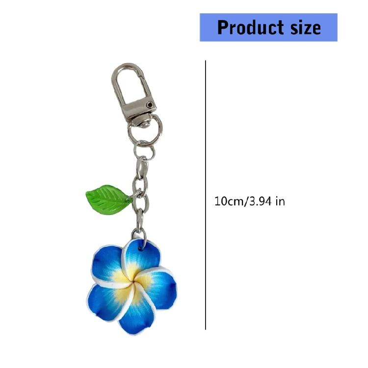 Alltags Schlüsselanhänger Helle Sonnenblume und Frangipani Anhänger Schlüsselring Leichter PVC Schlüsselhalter für Rucksack Handtasche