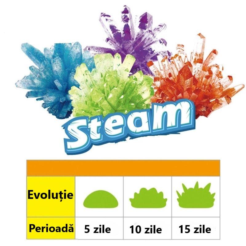 Utility One STEM Science Kit, Crystal Growing Experiment, 2 Colors, Educational Toys for Kids Ages 6+