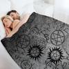 Supernatural Grey Throw Blanket for sofa Shaggy christmas decoration wednesday Blankets