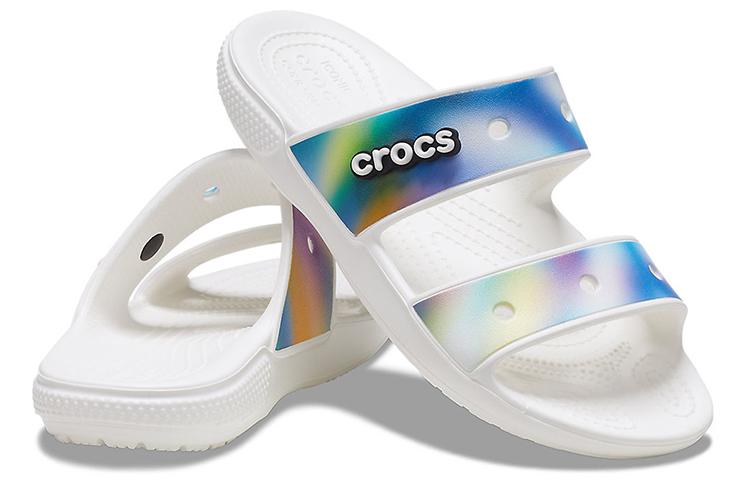 Crocs Classic Colorful Unisex Multi Color White Sandals 207771-94S