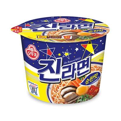 Ottogi Jin Ramen Mild Big Cup 110g (3 Options)