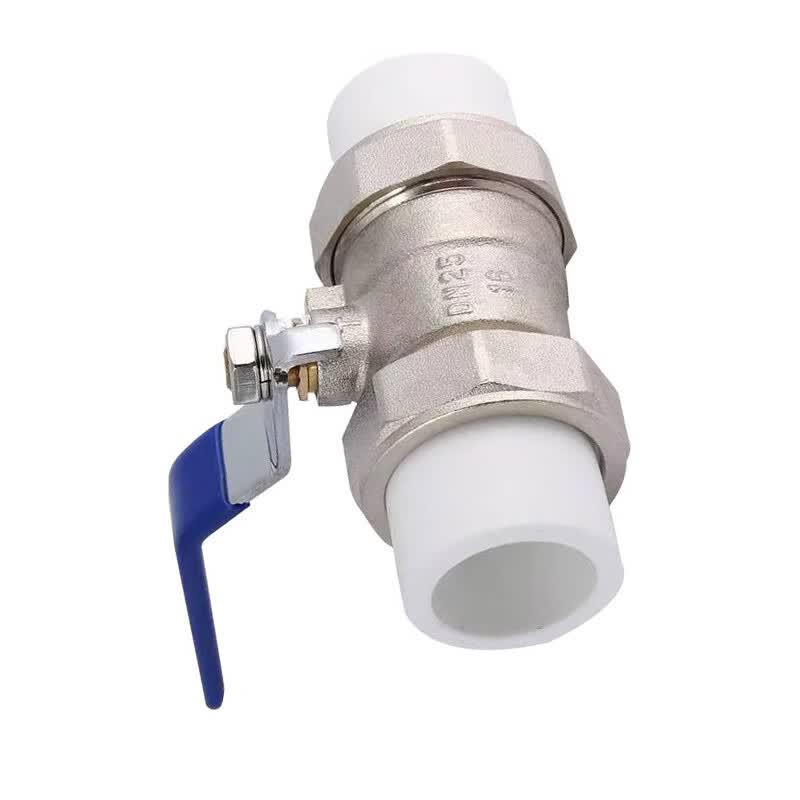 PPR Double Union Hot Melt Ball Valve