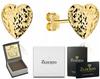 Gold Heart Earrings Little Hearts Diamond-Cut 585 For a Gift