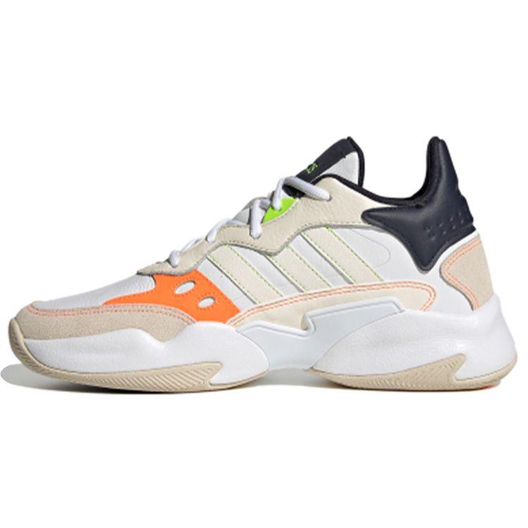 Adidas Neo Streetsport 2.0 Round Toe Breathable Low Top Basketball Shoes Men Sneakers Off-White Orange FX9612