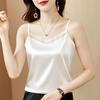 2026 Women's Silk Satin Camisole: Elegant Back Design, Stylish Base Layer or Outerwear, Sexy Top