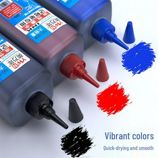 Free Shipping on 5 Bottles of 500ml Marker Ink Refill - Black, Red, Blue for Large-Tip Pens
