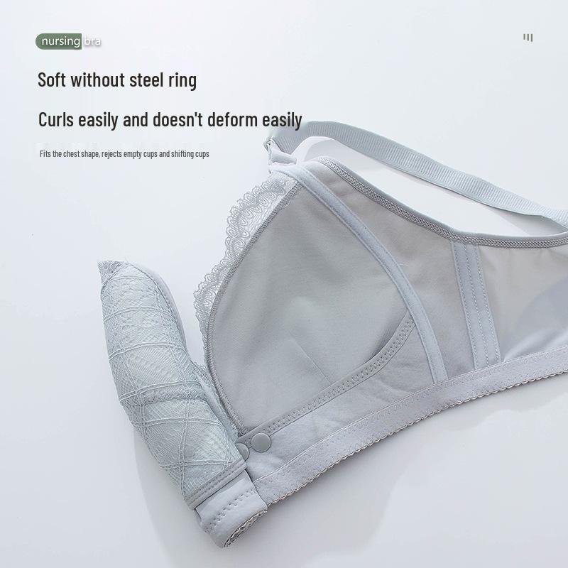 Postpartum Nursing Maternity Sleep Bra: Wearable, Front-Opening, Anti-Sagging, No Padding, Wireless