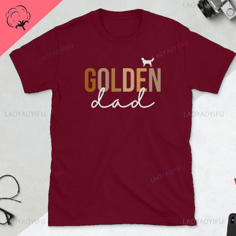 Golden Retriever Gift Tshirt Life Is Golden Dog Man Gift Dog Dad TShirt Fathers Day Gift for Golden Retriever Lovers Tops