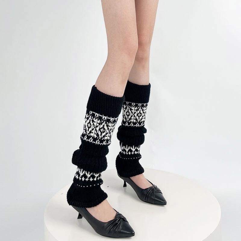 Elegant Knitted Boot Socks Women Girls Piled Up Socks Leg Warmer Enjoy Comfort for Daily Use in the Autumn and Winter