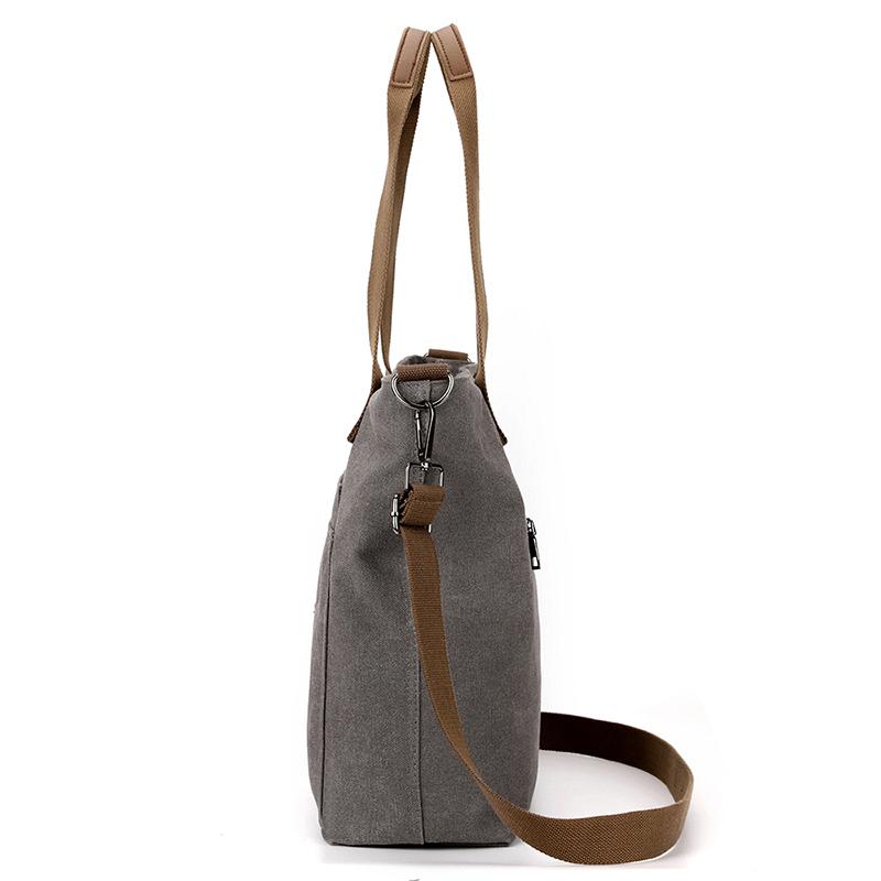 Shoulder Bag Tote Bag Women Solid Color Canvas Bag
