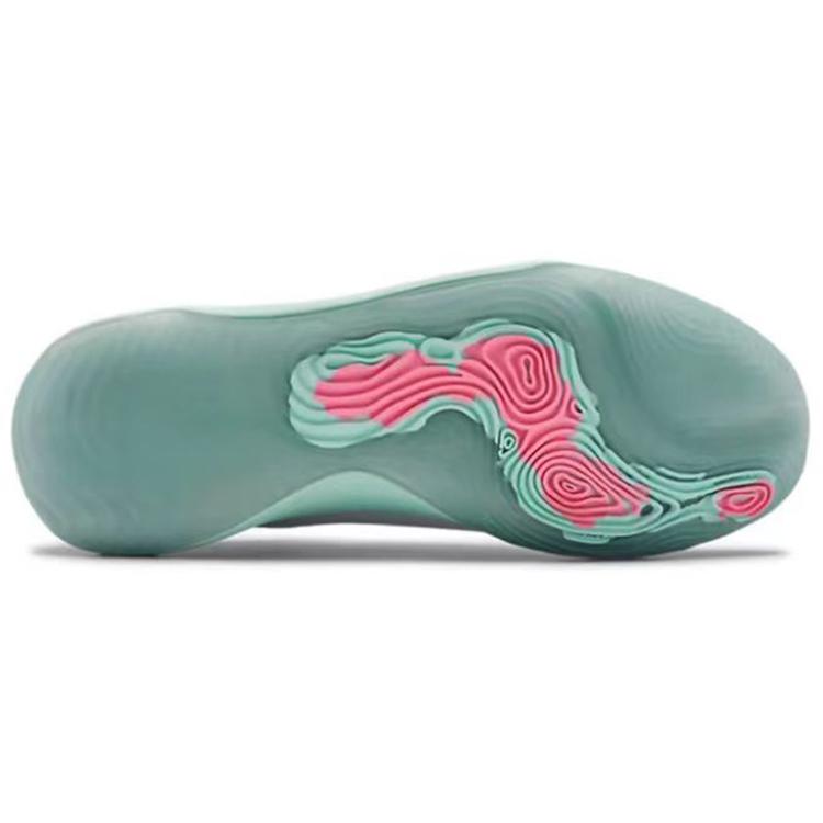 Under Armour Spawn 2 Slip Resistant, Abrasion Resistant, Breathable Mid Top Basketball Shoes Unisex Green Pink 3022626-104(Team96-)