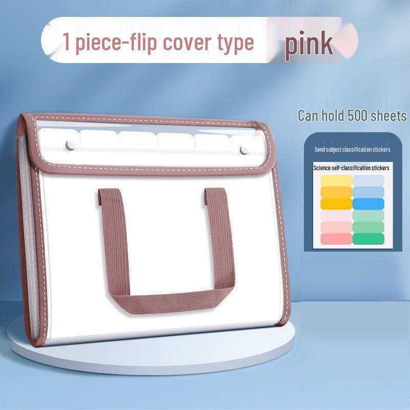 Accordion File Bag for Students: Test Paper and Subject Classification Storage Album
