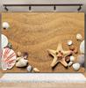 Sommer Strand Sand Hintergrund Fotografie Tropisch Hawaii Meeresufer Seestern Muschel Baby Geburtstag Feiertagsparty Hintergrund Foto Requisiten