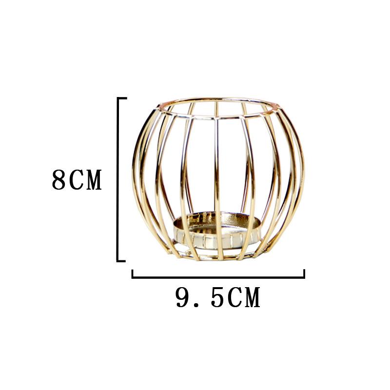 

Metal Retro Iron Art Candle Holder Home Living Room Desktop Candlestick Romantic Decor Ornament Golden Wireframe Candle Stand золотой