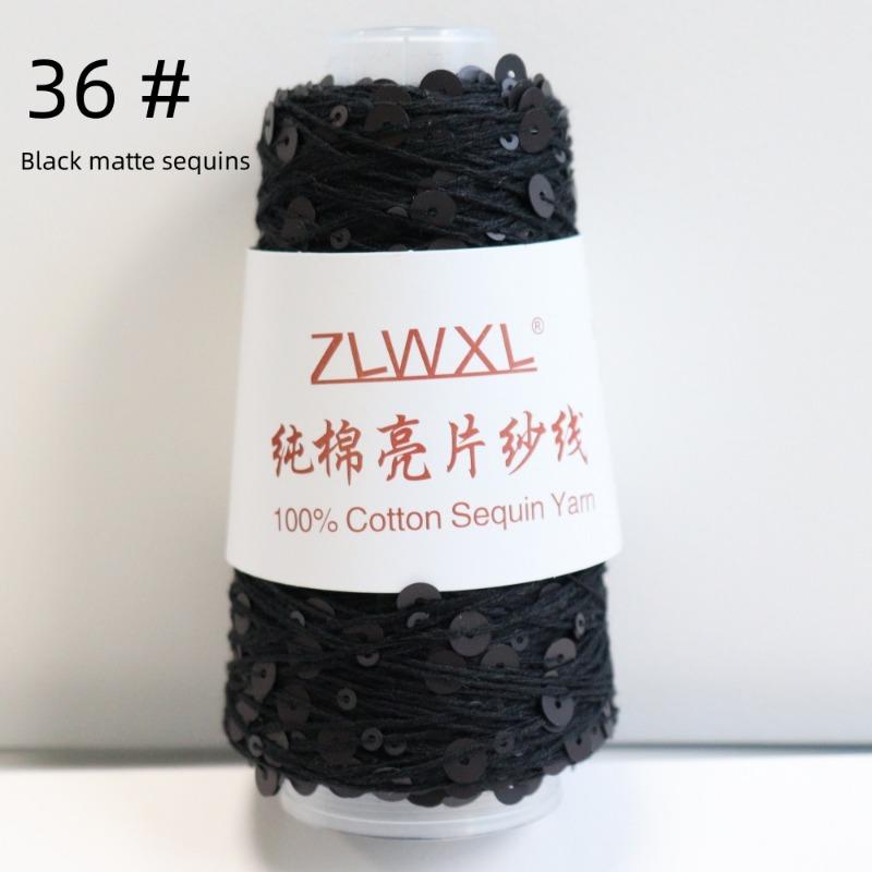 1000g /3200M 100% Cotton Yarn 6mm+3mm Special Sequin Yarn DIY Knitted Garment Accessories Rag Doll Knitting Yarn