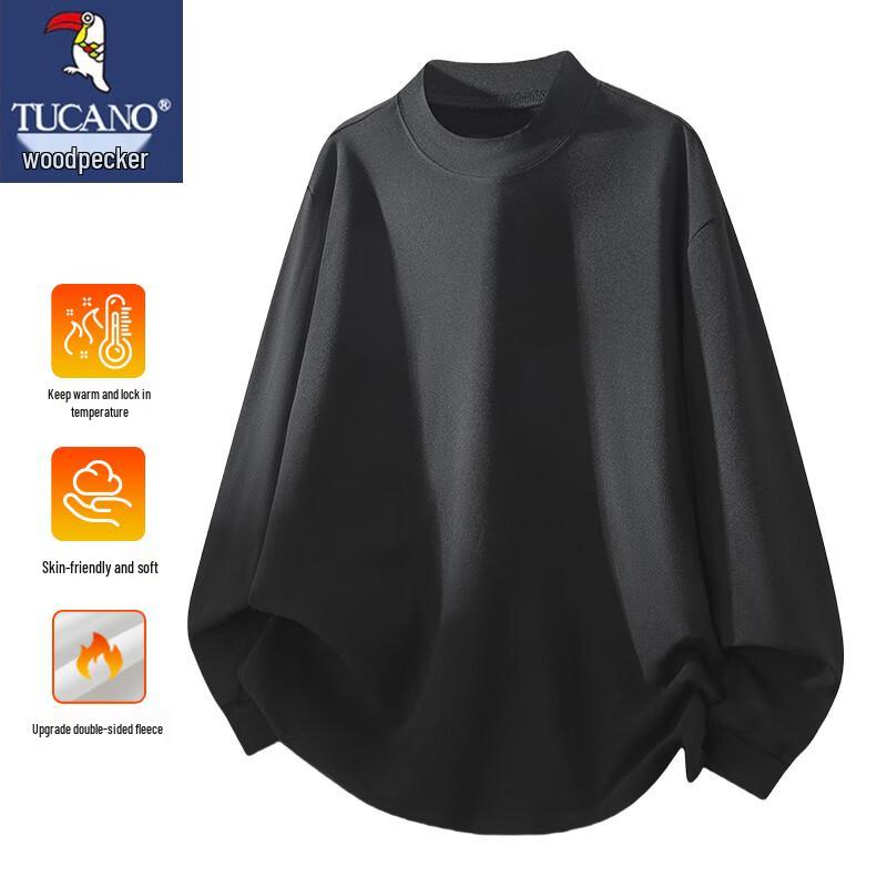 

TUCANO Men s Half-High Collar German Velvet Long Sleeve Sweatshirt XL