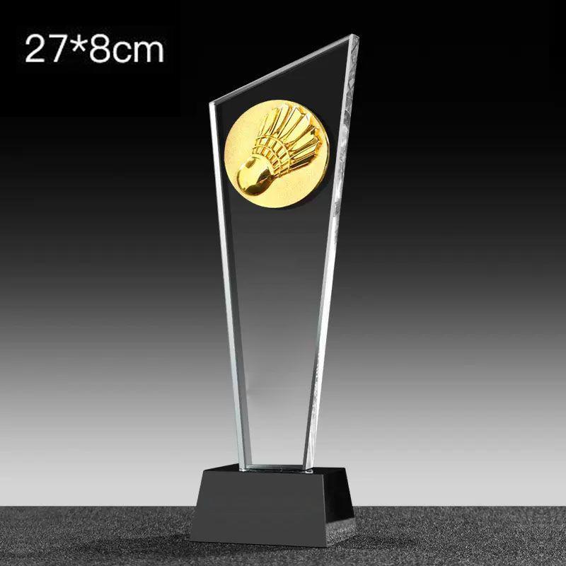 Metal Medal Sports Ball Games for Table Tennis, Marathon Athletic Games, Home Decor Award Souvenir, Carving Crystal Trophy, New