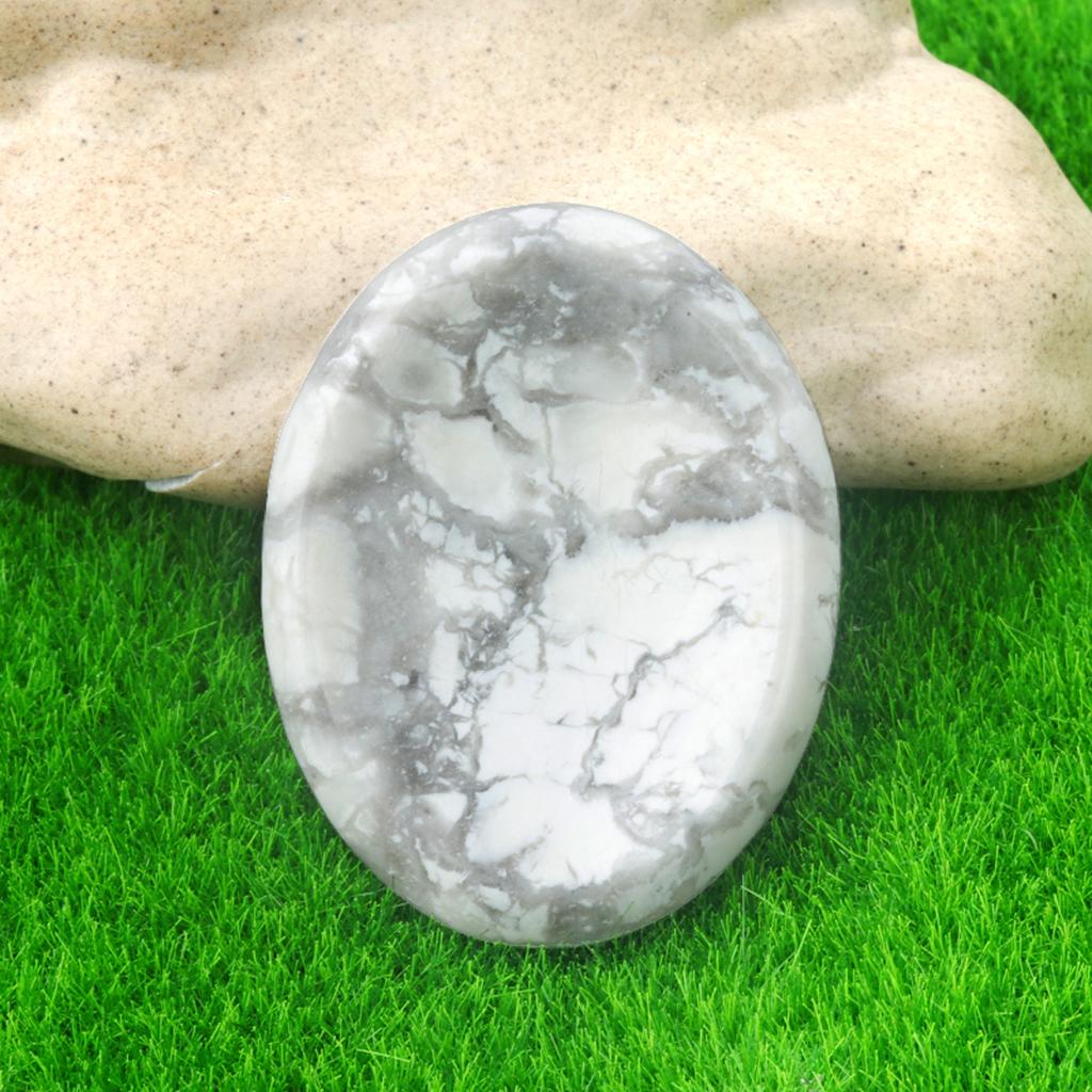 1Pc Healing Crystals Ornaments Decorative Recesses Thumb Relief Stone Oval Yoga Stone Energy Gemstone Home Decor Small Furnishings Jewelry 35x45mm