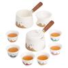 Su Shi Ceramic Kung Fu Tea Set - Mutton Fat Jade Design