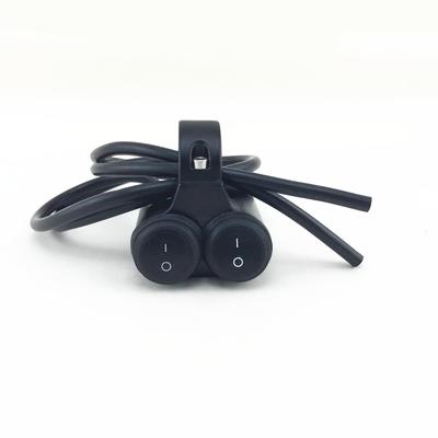 Dual 22mm 7/8in Handle Bar Rocker Switch On/Off High Low Light Switch Waterproof