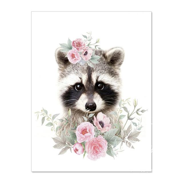 Animal Decoration Sheets Picture Wall Art Poster Children's Canvases Room Paintings For Nursery Decorative Prints Wall Posters No Frame