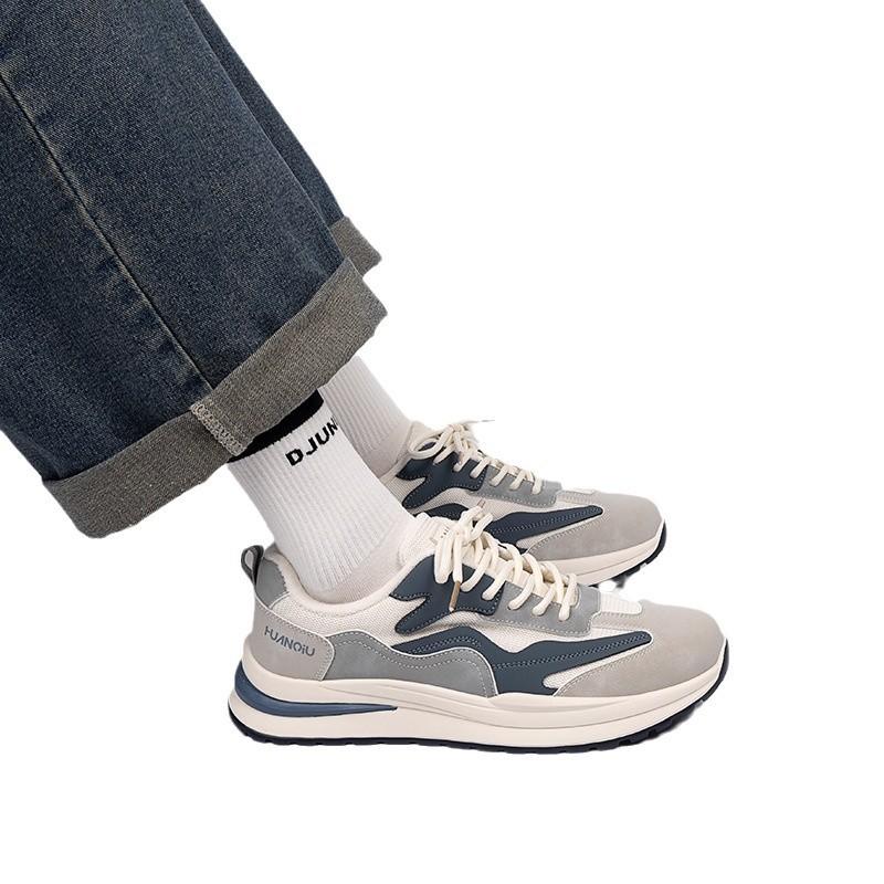 Sapatos de plataforma de veludo globais estilo "dad shoes" masculinos ZHQ-HY017-1 sapatos de algodão de inverno sapatos quentes masculinos para desporto e lazer