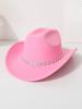 Western Cowboy Top Hat Men's and Women's Casual Top Hat Party Jazz Hat Felt Hat