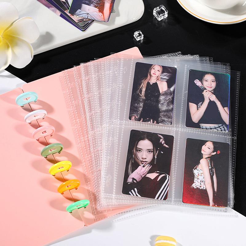 Kpop Pocard Binder 7 Girds Large Capacity Po Album Idol Cards Storage Book Transparent Binder Background Paper