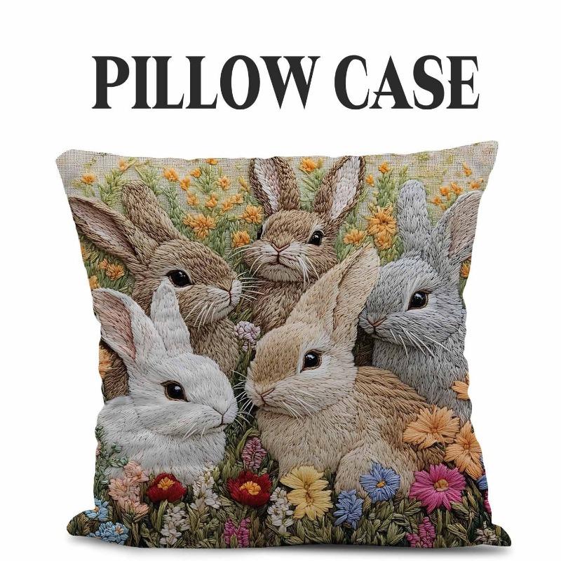 Fronha fofa com estampa de animal: Impressão plana 2D, bordado não real, sofá noturno almofada de sofá noturno