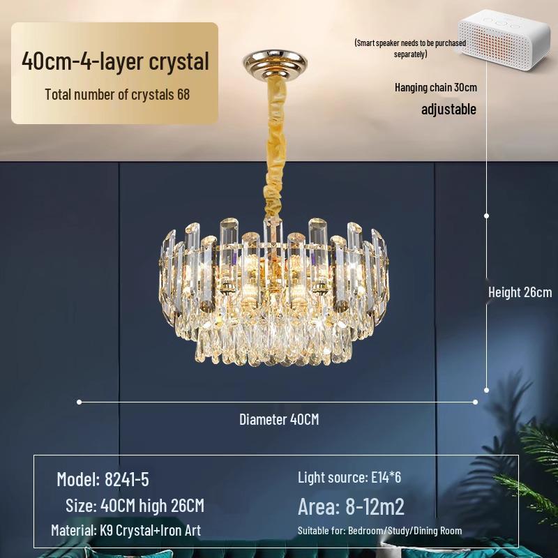 2025 Modern Crystal Chandelier: Minimalist Luxury Light for Living Room, Dining Room, and Bedroom