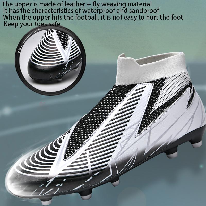 Футбольные бутсы мужские ультра легкие высокие кеды для тренировок на открытом воздухе — фото 4