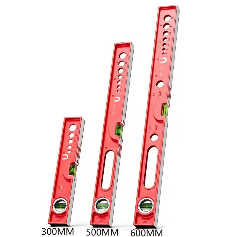 Torpedos Level, 3 Size Magnetic Torpedos Spirits Level Tool with Bubble 90/180Degrees Plastic Level