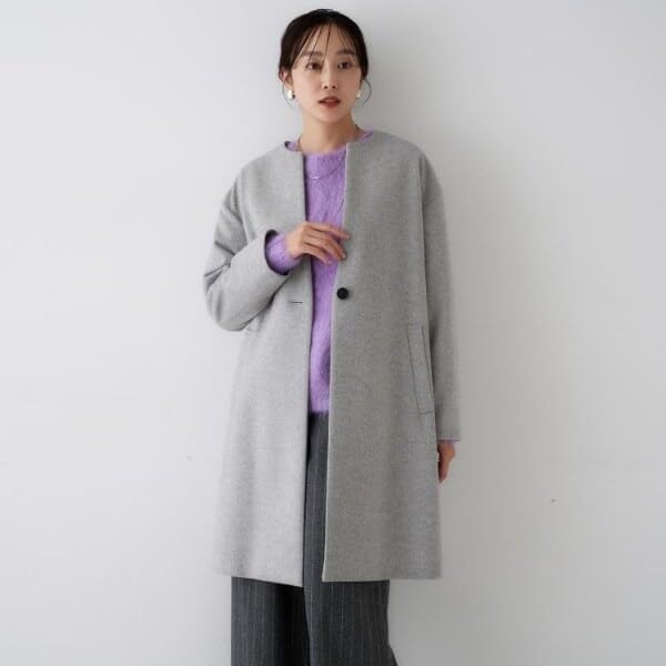 Untitled Cashmere Blend Collarless Made In Camel Size 02 15391004 Women's Coat, Japan, (042), (M),