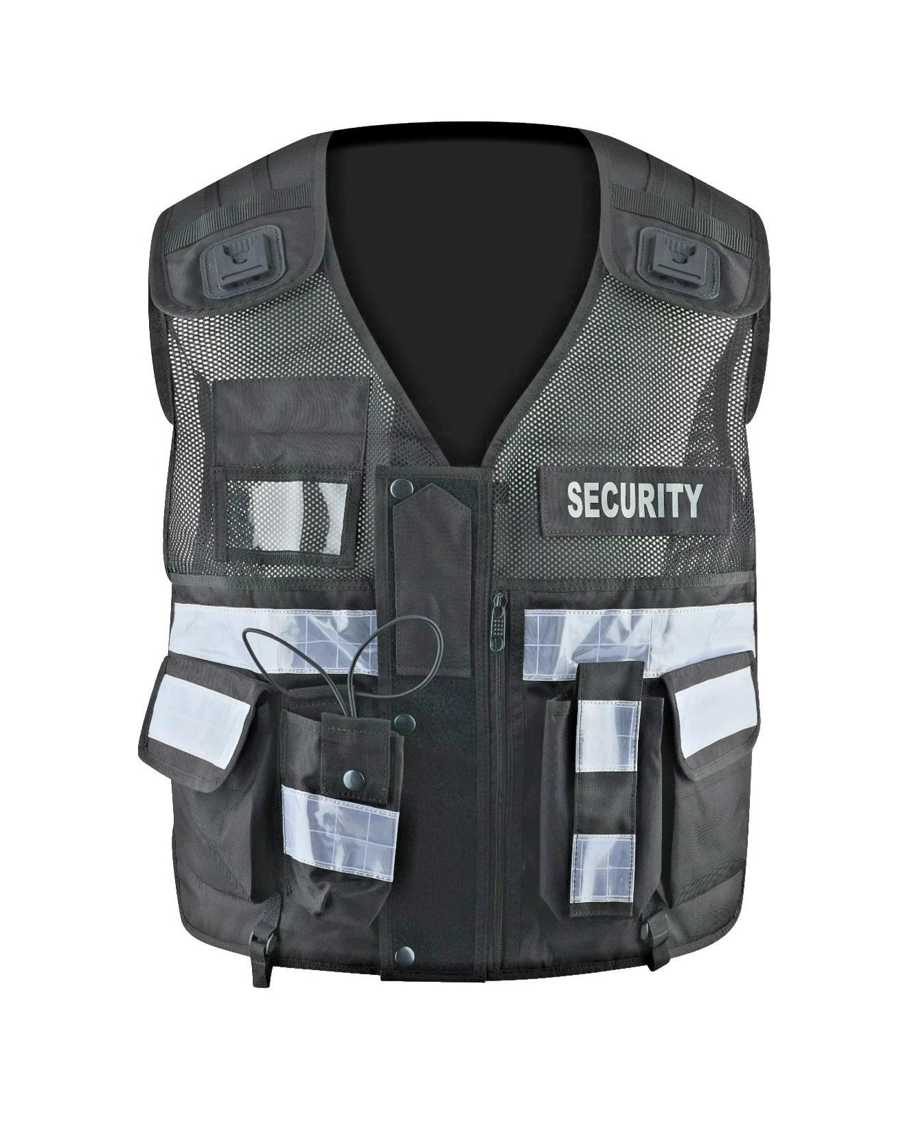 

проф. Тактический жилет безопасности высокой видимости со светоотражающими полосами, для кинолога, охранника, для реагирования на чрезвычайные ситуации, один размер One size чёрный