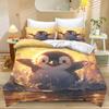 Penguin Cartoon Duvet Cover Set, Children'S Microfibre Quilt Cover,Cartoon Penguin Bedding Set, With Zip And Pillowcases 75*50Cm